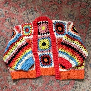 Colorful granny square Cardigan Sweater